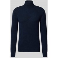Blend Strickpullover mit Rollkragen Modell 'BRANKO' in Dunkelblau Melange, Größe XXL von Blend