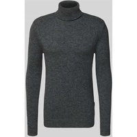 Blend Strickpullover mit Rollkragen Modell 'BRANKO' in Dunkelgrau Melange, Größe XXL von Blend