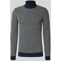 Blend Strickpullover mit Rollkragen in Dunkelblau, Größe XXL von Blend