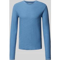 Blend Strickpullover mit Rundhalsausschnitt Modell 'BHABAS' in Rauchblau, Größe XXL von Blend