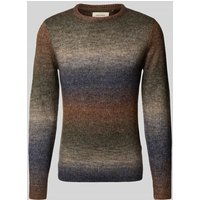 Blend Strickpullover mit Rundhalsausschnitt Modell 'DANNIE' in Oliv, Größe L von Blend