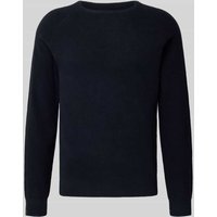 Blend Strickpullover mit Rundhalsausschnitt Modell 'DANTE' in Dunkelblau, Größe L von Blend