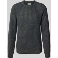 Blend Strickpullover mit Rundhalsausschnitt Modell 'DEXTER' in Anthrazit, Größe XXL von Blend
