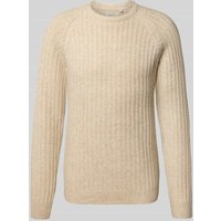 Blend Strickpullover mit Rundhalsausschnitt Modell 'DEXTER' in Offwhite, Größe XXL Blend Strickpullover mit Rundhalsausschnitt Modell 'DEXTER' in Offwhite, Größe XXL von Blend