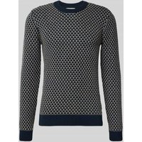 Blend Strickpullover mit Rundhalsausschnitt Modell 'DONG' in Dunkelblau, Größe 3XL von Blend