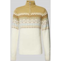 Blend Strickpullover mit Stehkragen in Offwhite, Größe S von Blend