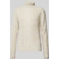 Blend Strickpullover mit Zopfmuster in Offwhite, Größe XXL von Blend