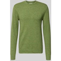 Blend Strickpullover mit gerippten Abschlüssen Modell 'BRANKO' in Oliv Melange, Größe XXL von Blend
