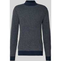 Blend Strickpullover mit gerippten Abschlüssen in Dunkelblau, Größe 3XL von Blend