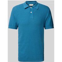 Blend Super Skinny Fit Poloshirt mit Strukturmuster Modell 'AIDEN' in Rauchblau, Größe 3XL Blend Super Skinny Fit Poloshirt mit Strukturmuster Modell 'AIDEN' in Rauchblau, Größe 3XL von Blend