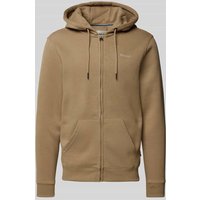 Blend Sweatjacke mit Label-Detail Modell 'Downton' in Mittelgrau, Größe XXL von Blend