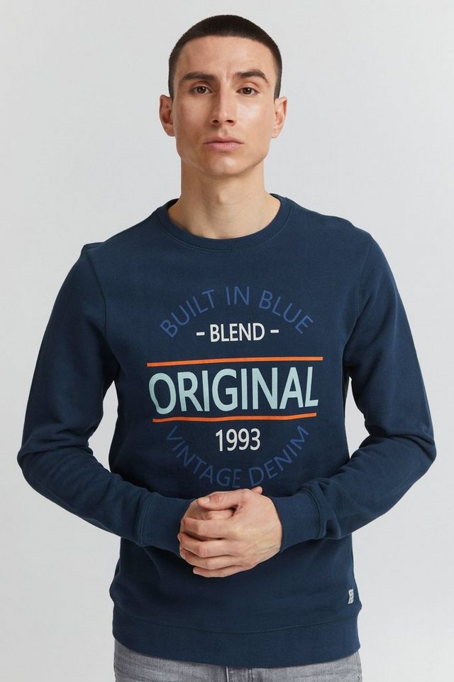Blend Rundhalspullover BHSweatshirt Klassisches Sweatshirt mit Rundhalsausschnitt von Blend