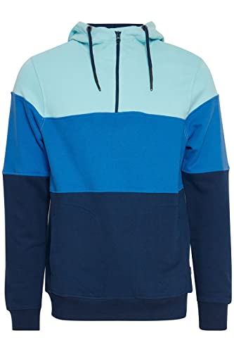 Blend Sweatshirt Herren Kapuzenpullover Hoodie Pullover mit Kapuze und Troyer aus 100% Baumwolle, Größe:L, Farbe:Canal Blue (144810) von b BLEND