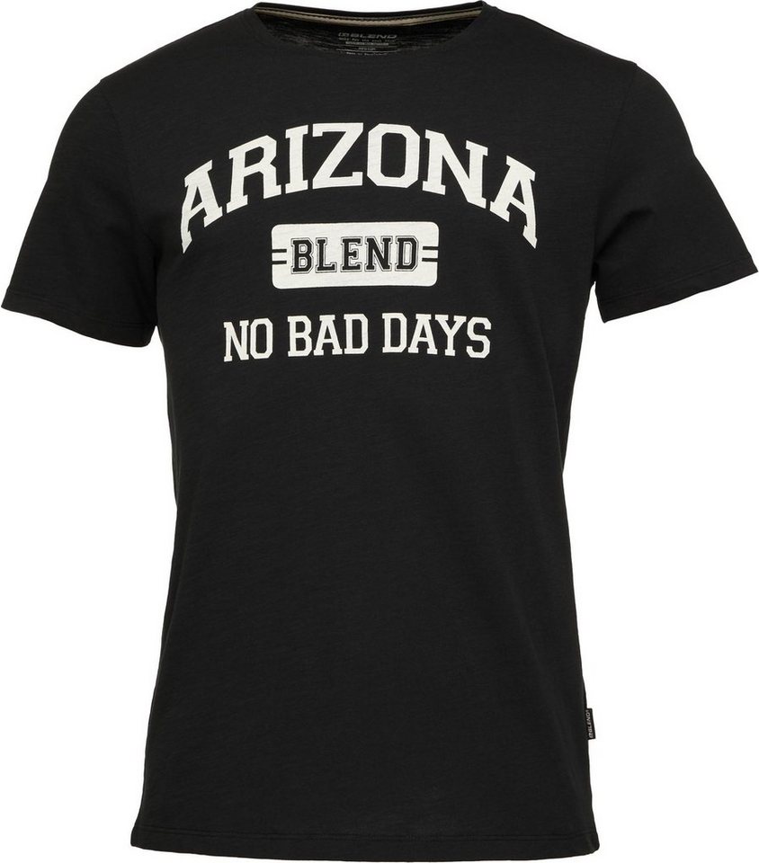 Blend T-Shirt Logo T-Shirt NO BAD DAYS 6243 in Schwarz-2 von Blend