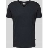 Blend T-Shirt in Melange-Optik Modell 'NOOS' in Black, Größe XXL von Blend