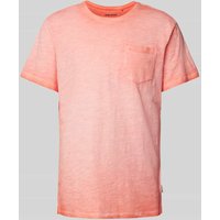 Blend T-Shirt mit Brusttasche Modell 'NOEL' in Koralle, Größe S von Blend