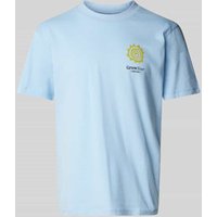 Blend T-Shirt mit Label-Print Modell 'JAISON' in Hellblau, Größe XXL von Blend