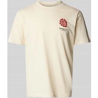 Blend T-Shirt mit Label-Print Modell 'JAISON' in Sand, Größe XXL von Blend