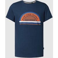 Blend T-Shirt mit Label-Print in Marine, Größe S von Blend