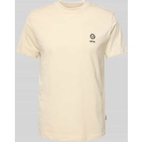 Blend T-Shirt mit Motiv- und Statement-Stitching Modell 'JANUS' in Sand, Größe XL von Blend