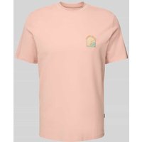 Blend T-Shirt mit Motiv- und Statement-Stitching Modell 'JOBBE' in Altrosa, Größe 3XL von Blend