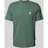 Blend T-Shirt mit Motiv- und Statement-Stitching Modell 'JOBBE' in Oliv, Größe XXL von Blend