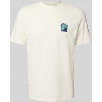 Blend T-Shirt mit Motiv- und Statement-Stitching Modell 'JOBBE' in Weiss, Größe XXL von Blend