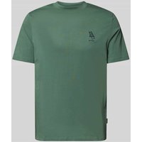 Blend T-Shirt mit Stitching-Detail Modell 'JEPPE' in Oliv, Größe XXL von Blend