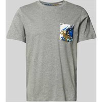 Blend T-Shirt mit geripptem Rundhalsausschnitt Modell 'BHJEM' in Stein, Größe 3XL Blend T-Shirt mit geripptem Rundhalsausschnitt Modell 'BHJEM' in Stein, Größe 3XL von Blend