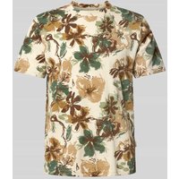 Blend T-Shirt mit geripptem Rundhalsausschnitt Modell 'JEMO' in Oliv, Größe XXL von Blend