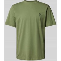 Blend T-Shirt mit geripptem Rundhalsausschnitt Modell 'JENS' in Oliv, Größe XXL von Blend