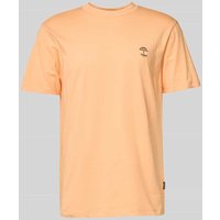 Blend T-Shirt mit geripptem Rundhalsausschnitt Modell 'JENS' in Orange, Größe M von Blend