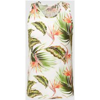 Blend Tanktop aus Baumwolle mit Allover-Print Modell 'MULTI PALM' in Weiss, Größe M von Blend