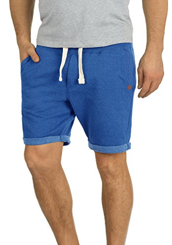 Blend Timo Herren Sweatshorts Kurze Hose Jogginghose Mit Fleece-Innenseite Und Kordel Regular Fit, Größe:L, Farbe:Great Blue (74651) von b BLEND