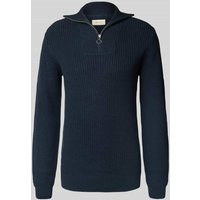 Blend Troyer mit Label-Detail Modell 'DENO' in Dunkelblau, Größe XXL von Blend