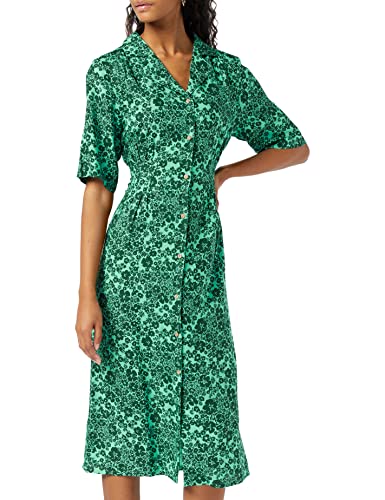 BlendShe Damen BSMENNE R DR Kleid, Grün (Printed 29100), Large (Herstellergröße: L) von BlendShe