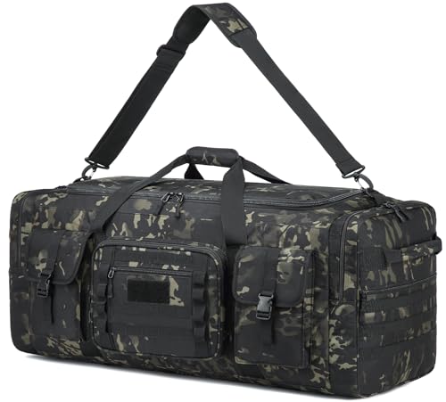 BlesMaller 135L XXL Reisetasche Handgepäck Herren große Sporttasche mit Schuhfach & Isolierte Tasche für Training Weekender Sauna (Camo) von BlesMaller