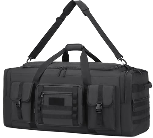 BlesMaller 135L XXL Reisetasche Handgepäck Herren große Sporttasche mit Schuhfach & Isolierte Tasche für Training Weekender Sauna (Schwarz) von BlesMaller