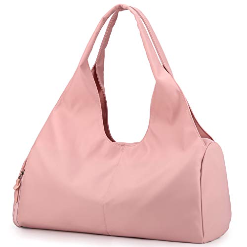 BlesMaller Sporttasche Reisetasche mit Schuhfach & Nassfach wasserdichte Schultertasche Umhängetasche Damen Einkaufen Mädchen Handgepäck Strand Yoga Freizeit Sauna Gym Tasche（Rosa） von BlesMaller