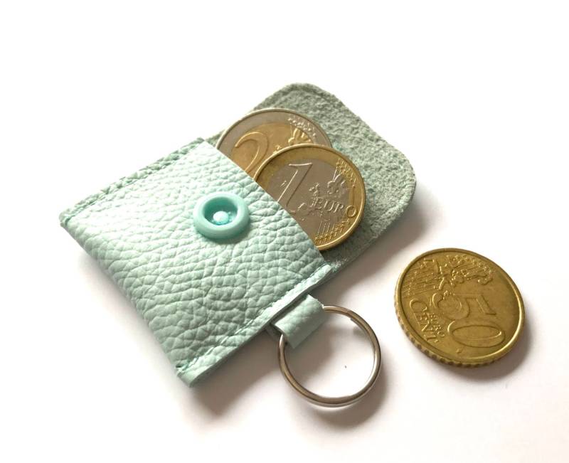 Mini-Portemonnaie Aus Leder in Wunschfarbe von BlessForYou