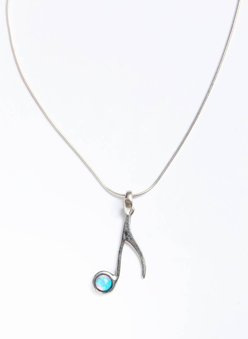 Musik Note Opal Silber Halskette Reine Schönheit Kostenloser Versand Musik Note Opal Silber Halskette Reine Schönheit Kostenloser Versand von BlessUArts