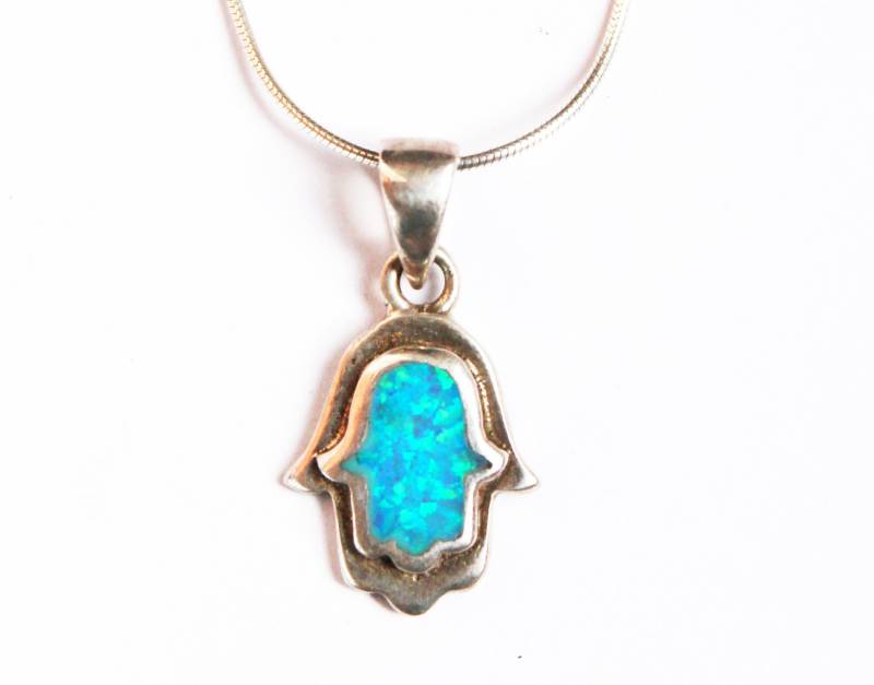 Opal Silber Hand Hamsa Symbol Für Glück Und Schutz - Kostenloser Versand Opal Silber Hand Hamsa Symbol Für Glück Und Schutz - Kostenloser Versand von BlessUArts