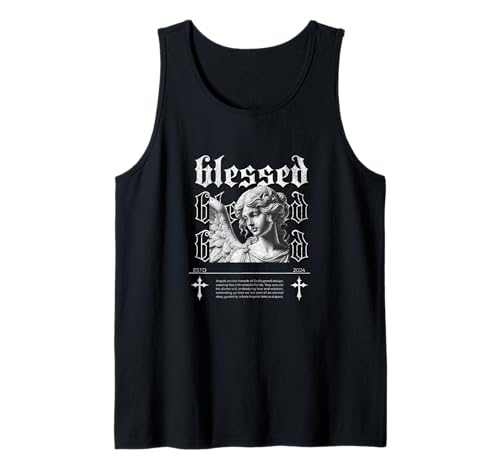 Gesegneter Engel Statue - Für Männer Frauen Teenager Tank Top von Blessed Angel Statue Tee