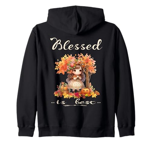 Blessed is Best Herbst- und Herbsternte, süßes Vintage-Mädchen Kapuzenjacke von Blessed Is Best Fall Vintage Girl Sapphire Star