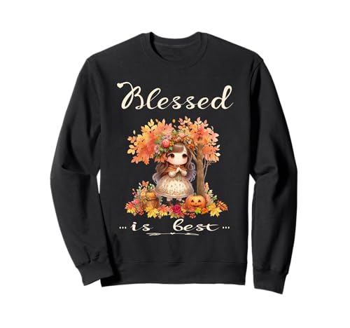 Blessed is Best Herbst- und Herbsternte, süßes Vintage-Mädchen Sweatshirt von Blessed Is Best Fall Vintage Girl Sapphire Star