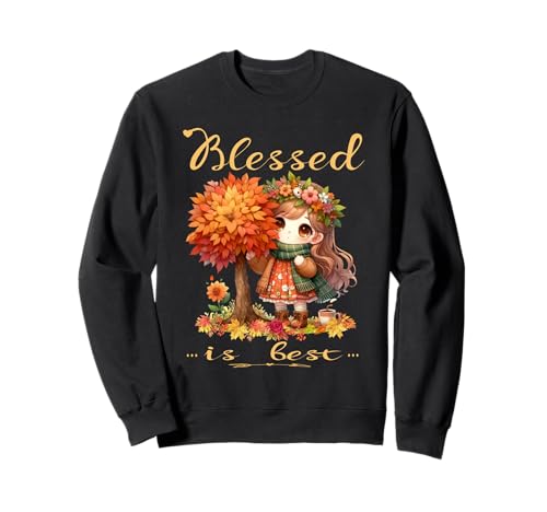 Blessed is Best Herbst- und Herbsternte, süßes Vintage-Mädchen Sweatshirt von Blessed Is Best Fall Vintage Girl Sapphire Star