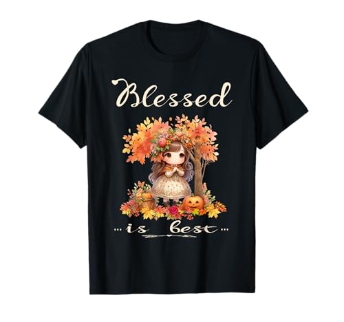 Blessed is Best Herbst- und Herbsternte, süßes Vintage-Mädchen T-Shirt von Blessed Is Best Fall Vintage Girl Sapphire Star