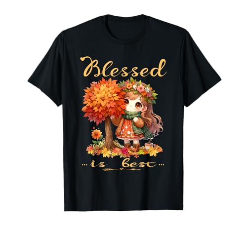 Blessed is Best Herbst- und Herbsternte, süßes Vintage-Mädchen T-Shirt von Blessed Is Best Fall Vintage Girl Sapphire Star