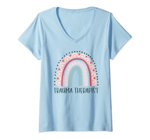 Damen Gesegneter Trauma-Therapeut liebt, Oma Boho genannt zu werden T-Shirt mit V-Ausschnitt von Blessed Trauma therapist