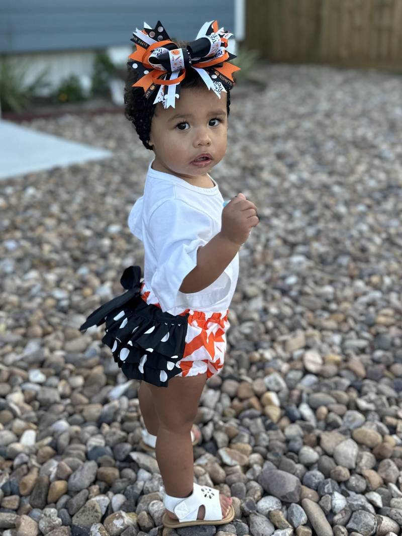 Halloween Rüschen Windel Cover Mit Passender Schleife von Blessed2BDressed